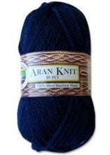 Load image into Gallery viewer, Ball of Aran Knit 10 ply yarn with label on.
