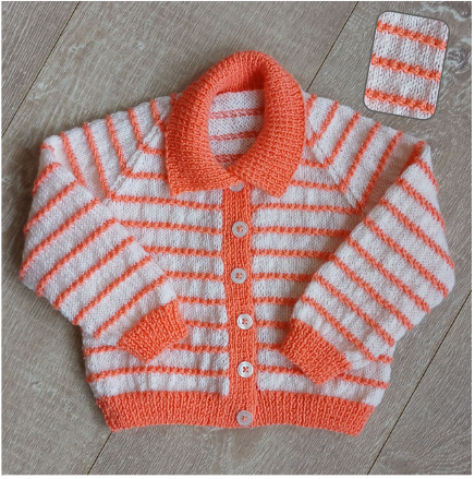 Collared Baby Cardigan | Design P430