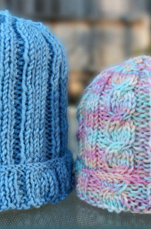 Plain and Cable Beanies | Design P100