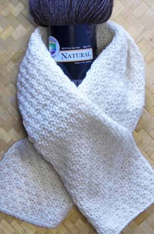 Easy Double Moss Stitch Scarf Design P63 - Main Image